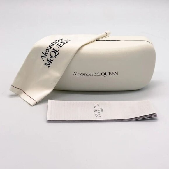 NWT ALEXANDER MCQUEEN SUNGLASSES MEN BLACK SQUARE EYEWEAR - Picture 4 of 4